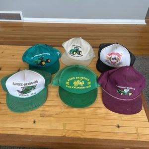 6 vintage John Deere farm progress SnapBack hats